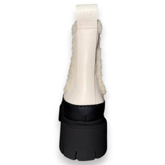 HUGO Kris Women's White Chelsea Boots Leather Manmade US 7 (UK 4 EU 37) RT $209 - Picture 3 of 4